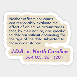 JDB v North Carolina Sticker